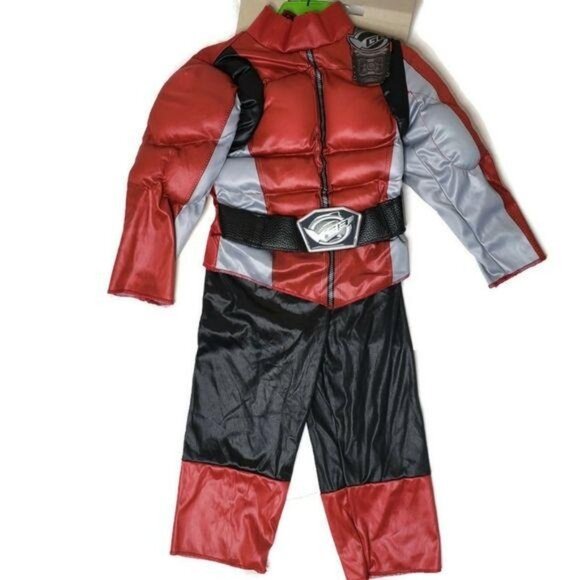 Power Rangers Beast Morphers Muscle Halloween Costume Toddler 2T Red Ranger - Picture 7 of 9